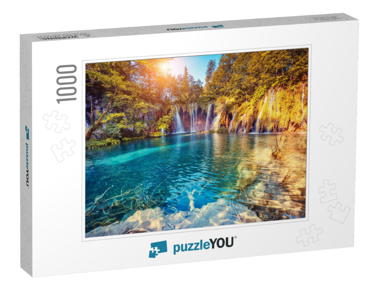 Majestic View on Turquoise Water & Sunny Beams in the Pli... Jigsaw Puzzle with 1000 pieces