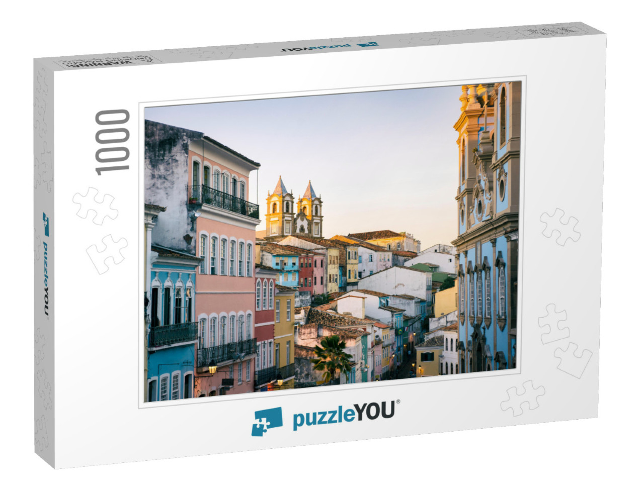 Scenic Dusk View of a Historic Plaza Surrounded by Coloni... Jigsaw Puzzle with 1000 pieces