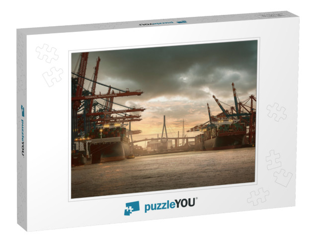 Hamburg Harbor... Jigsaw Puzzle