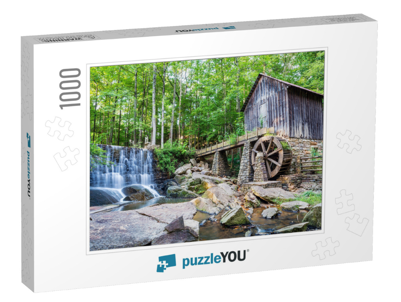 Historic Mill & Waterfall in Marietta, Georgia... Jigsaw Puzzle with 1000 pieces