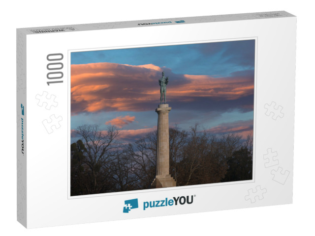 Kalemegdan Fortress, Victor Monument At Sunset, Belgrade... Jigsaw Puzzle with 1000 pieces