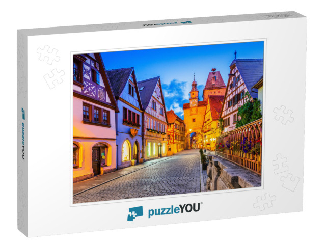 Rothenburg, Germany. Medieval Town of Rothenburg Ob Der T... Jigsaw Puzzle