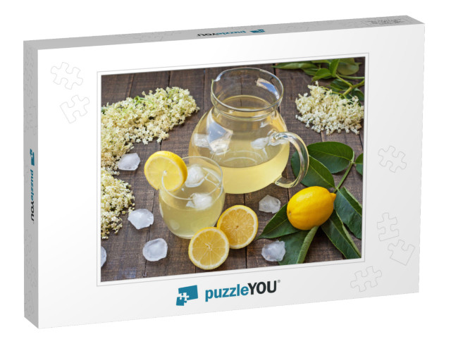 Elderberry Flower Flavored Summer Refreshment Cocktail wi... Jigsaw Puzzle