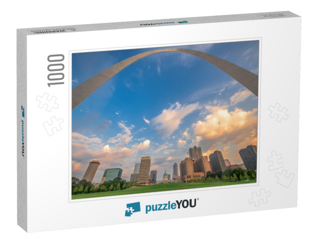 Downtown St. Louis, Missouri, USA Viewed from Below the Ar... Jigsaw Puzzle with 1000 pieces