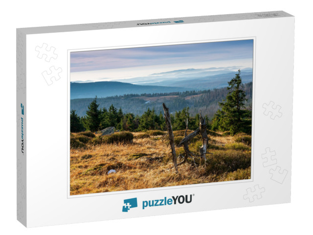 View from Mount Brocken Over Hills Covered by Endless For... Jigsaw Puzzle