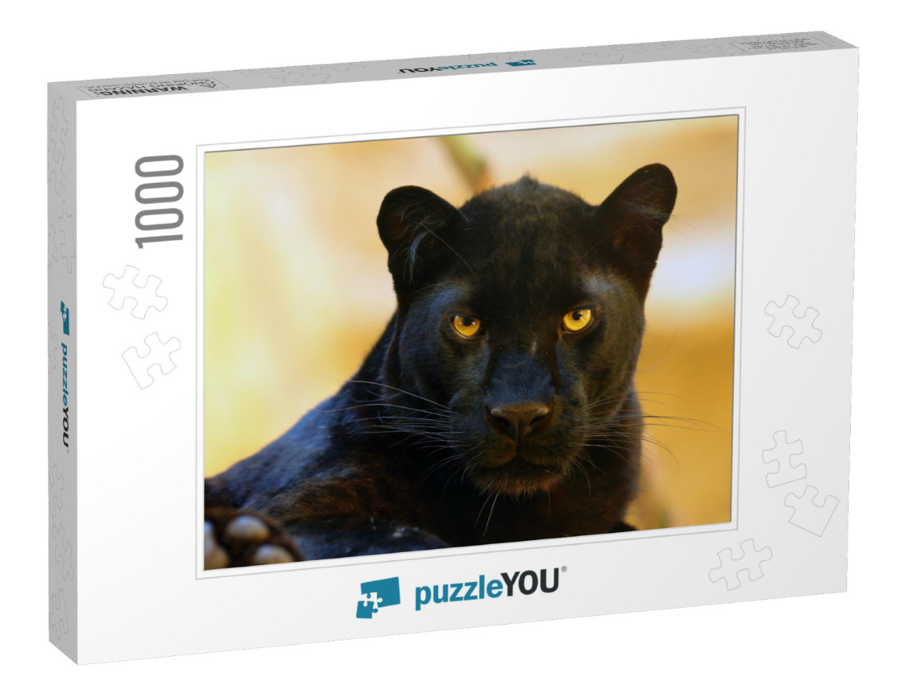 The Leopard Panthera Pardus Portrait. Melanistic Leopard... Jigsaw Puzzle with 1000 pieces