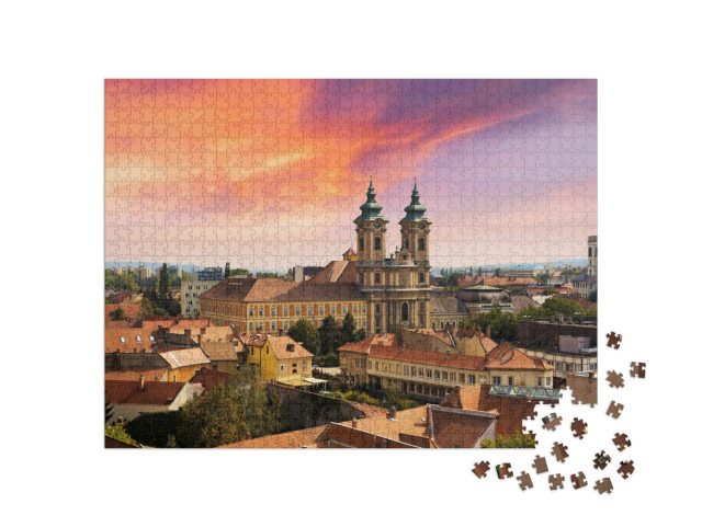 Eger Sunset, Hungary... Jigsaw Puzzle with 1000 pieces