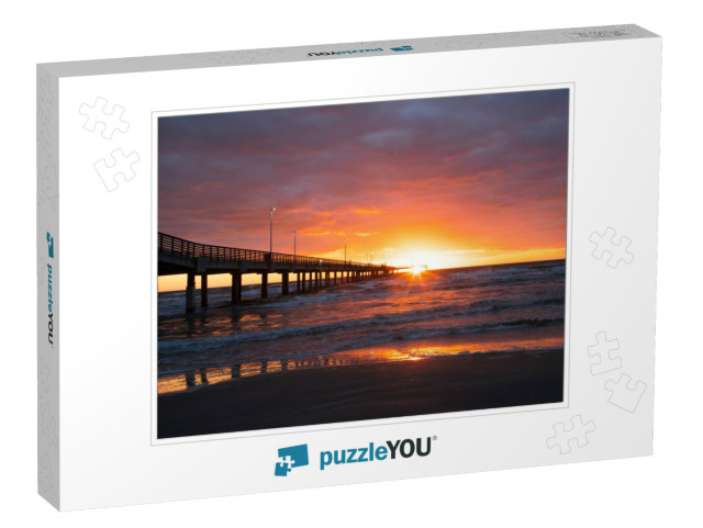 Bob Hall Pier on Padre Island Near Corpus Christi, Texas... Jigsaw Puzzle