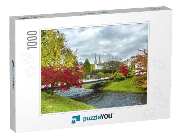 Beautiful Autumn City Landscape. Baden Baden. Germany... Jigsaw Puzzle with 1000 pieces