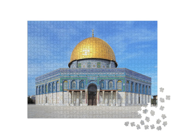 Dome of the Rock Mosque on the Temple Mount in Jerusalem... Jigsaw Puzzle with 1000 pieces