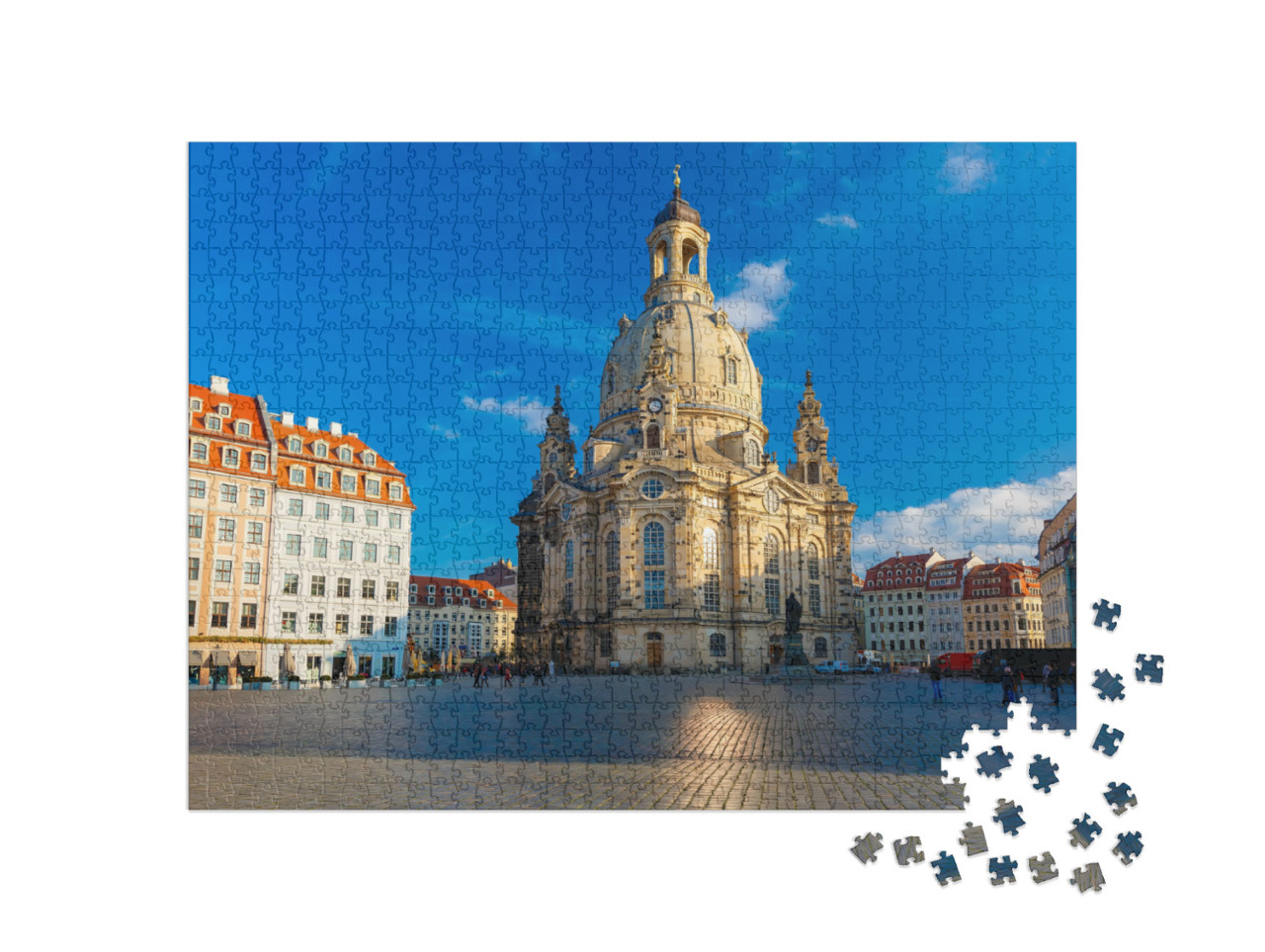 Church Frauenkirche in the Morning, Dresden, Germany... Jigsaw Puzzle with 1000 pieces