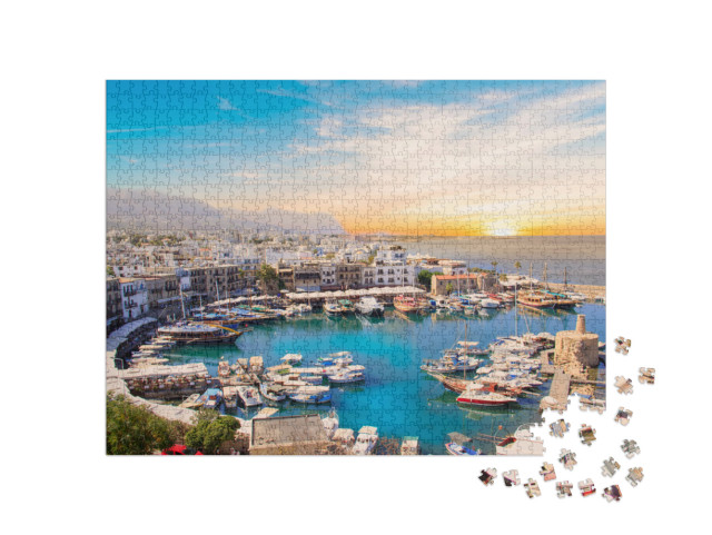 Beautiful View of the Kyrenia Bay in Kyrenia Girne, North... Jigsaw Puzzle with 1000 pieces