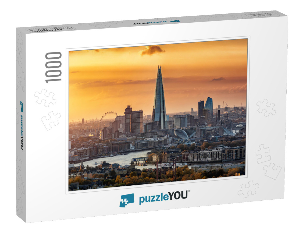 View to the Modern Skyline of London, United Kingdom, in... Jigsaw Puzzle with 1000 pieces