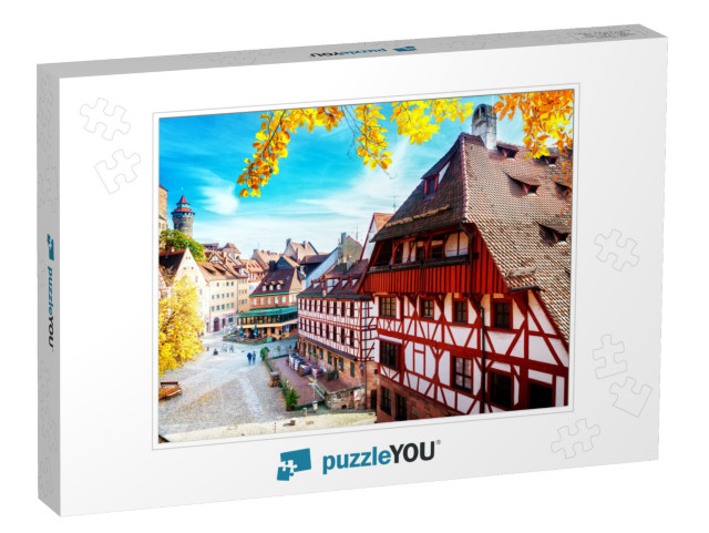 Old Town of Nuremberg At Sunny Fall Day, Germany At Fall... Jigsaw Puzzle