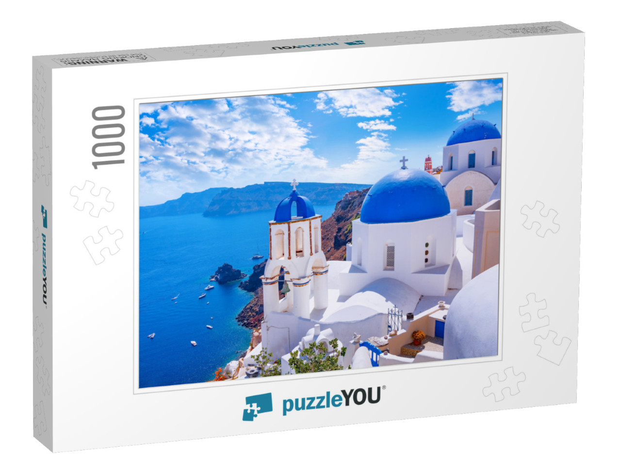 Beautiful Oia Town on Santorini Island, Greece. Tradition... Jigsaw Puzzle with 1000 pieces