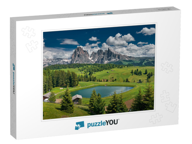 The Landscape Around Alpe Di Siusi/Seiser Alm, the Larges... Jigsaw Puzzle