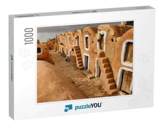 Tunisian Granery. Old Ruins of a Building, Ksar Ouled Deb... Jigsaw Puzzle with 1000 pieces