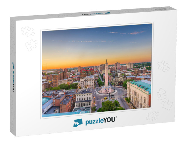 Baltimore, Maryland, USA Cityscape At Mt. Vernon & the Was... Jigsaw Puzzle