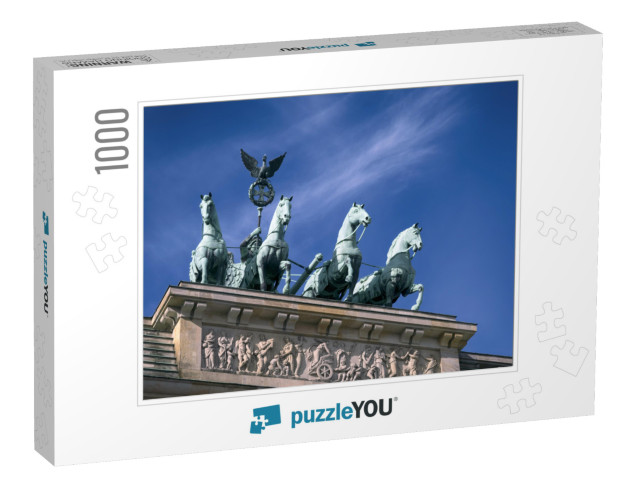 Quadriga on Top of the Brandenburger Tor Brandenburg Gate... Jigsaw Puzzle with 1000 pieces