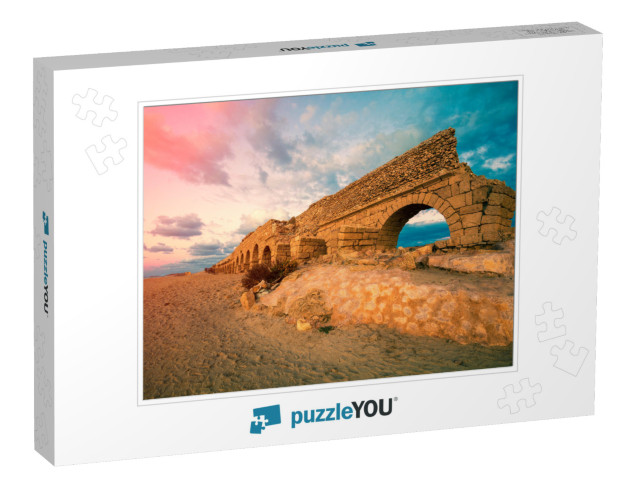 Old Aqueduct in Caesarea, Israel... Jigsaw Puzzle