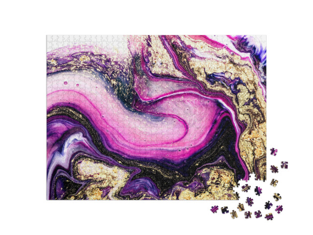 Very Beautiful Purple Swirl Pattern. Luxury Art in Easter... Jigsaw Puzzle with 1000 pieces