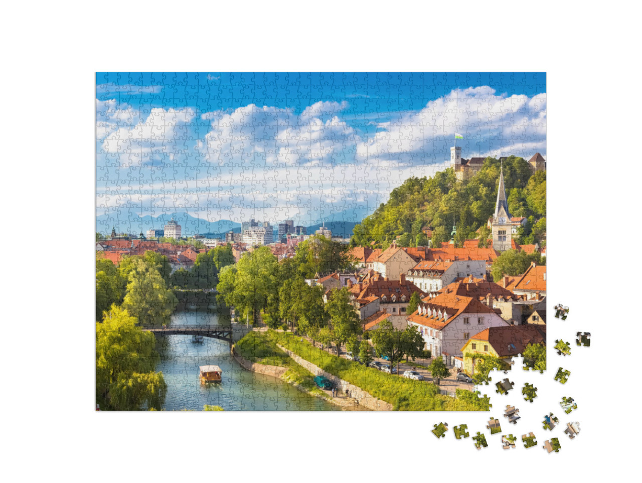 Cityscape of the Slovenian Capital Ljubljana... Jigsaw Puzzle with 1000 pieces