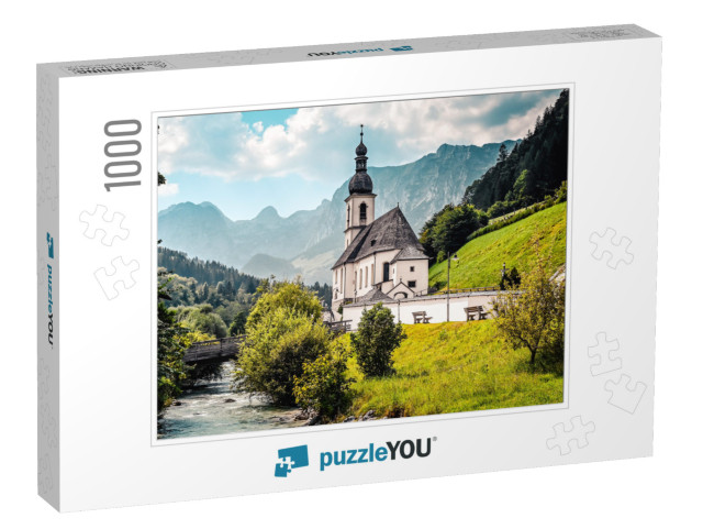 Amazing Alpine Landscape in the Bavarian Alps with the Ch... Jigsaw Puzzle with 1000 pieces