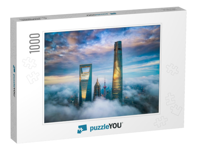 Aerial Shanghai Lujiazui Night Scenery... Jigsaw Puzzle with 1000 pieces