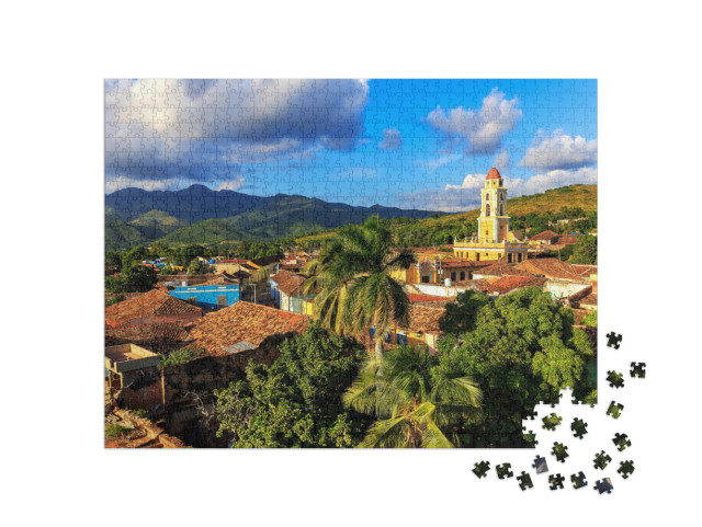 View Over the City Trinidad on Cuba... Jigsaw Puzzle with 1000 pieces