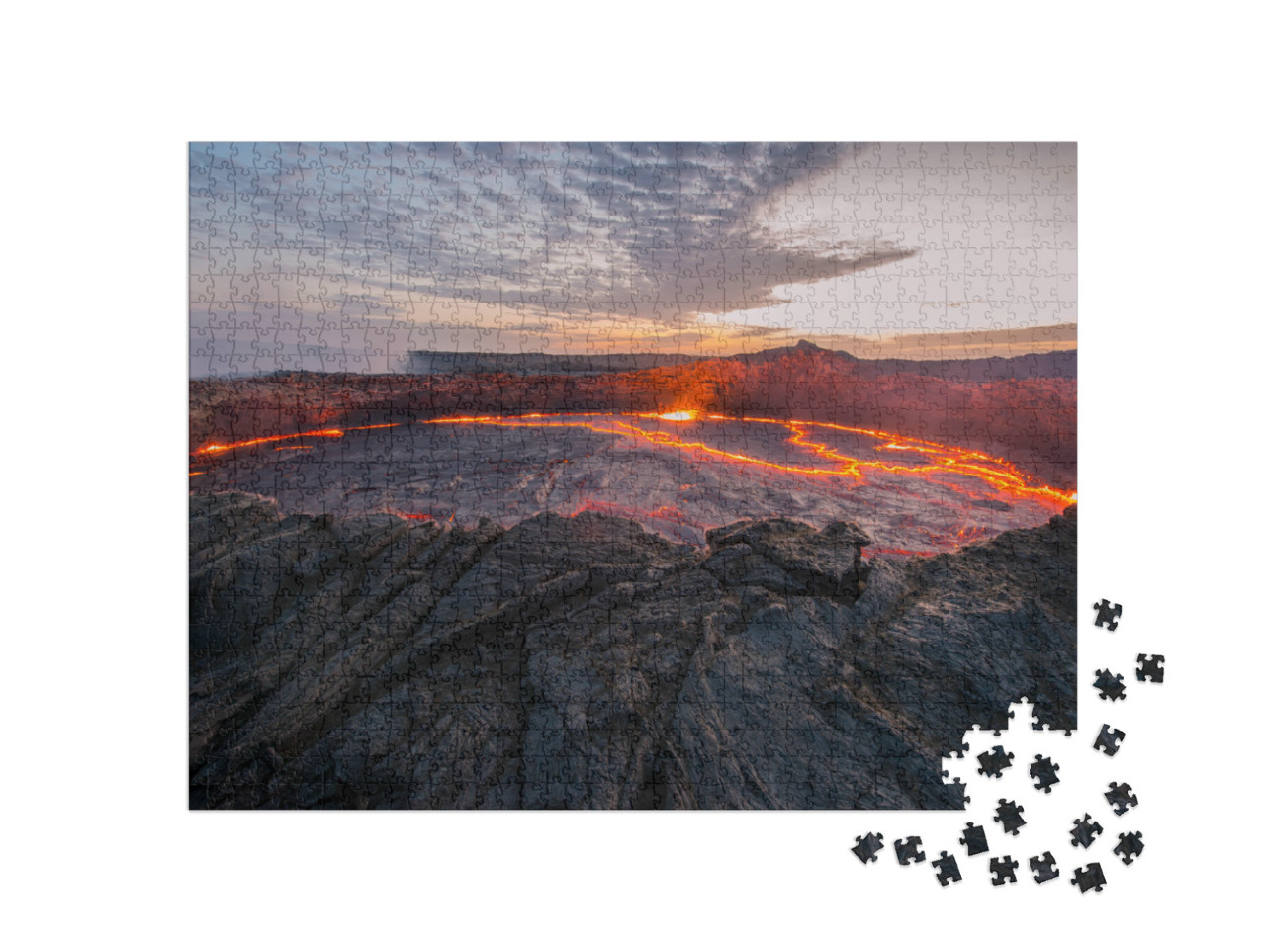 Ertale is the Most Active Volcano of Ethiopia. This is On... Jigsaw Puzzle with 1000 pieces