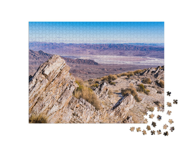 Scenic Overlook of Badwater Basin from Aguereberry Point... Jigsaw Puzzle with 1000 pieces