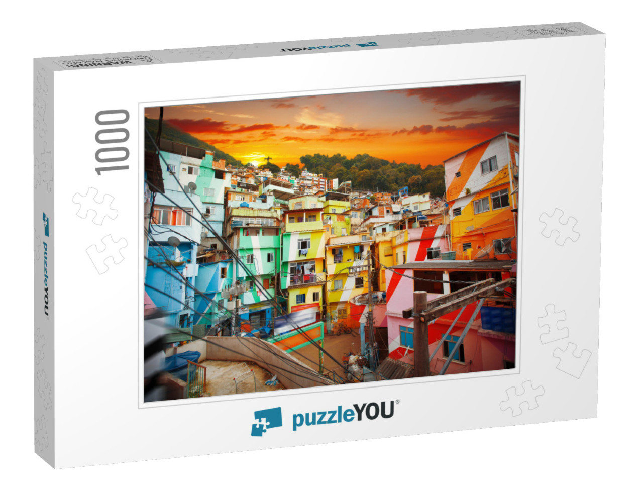 Rio De Janeiro Downtown & Favela. Brazil... Jigsaw Puzzle with 1000 pieces