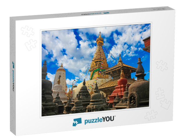 Swayambhunath Stupa Along with Harati Devis Temple & Smal... Jigsaw Puzzle