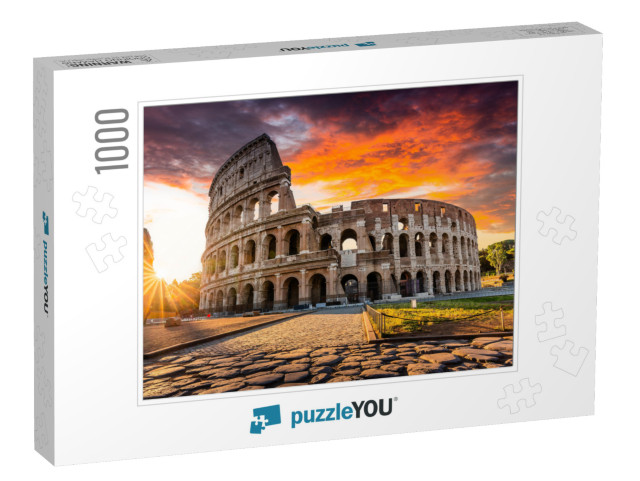 Rome, Italy. the Colosseum or Coliseum At Sunrise... Jigsaw Puzzle with 1000 pieces