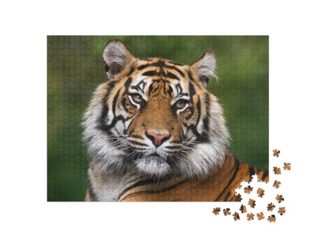 Tiger, Portrait of a Bengal Tiger... Jigsaw Puzzle with 1000 pieces