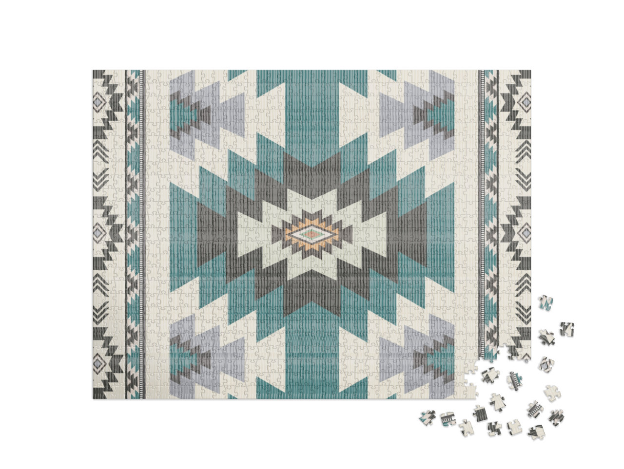 Navajo Tribal Seamless Pattern: Traditional Indigenous Art Jigsaw Puzzle with 1000 pieces