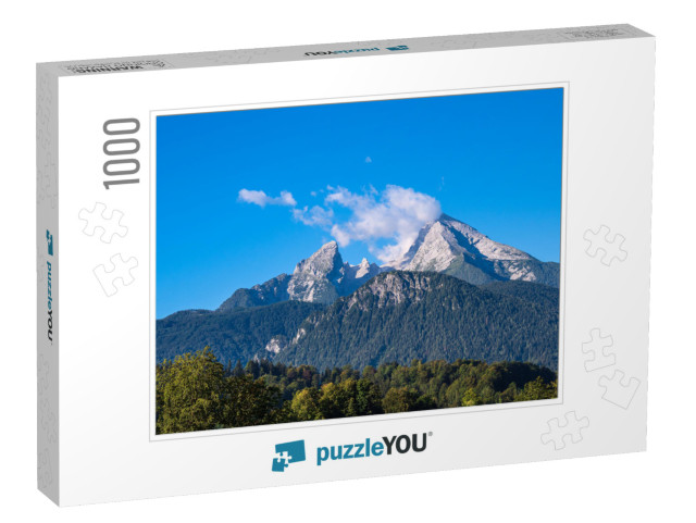 Landscape with the Mountain Watzmann in the Berchtesgaden... Jigsaw Puzzle with 1000 pieces