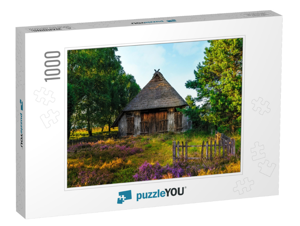 A Sheep Cottage in the Lunebug Heath... Jigsaw Puzzle with 1000 pieces