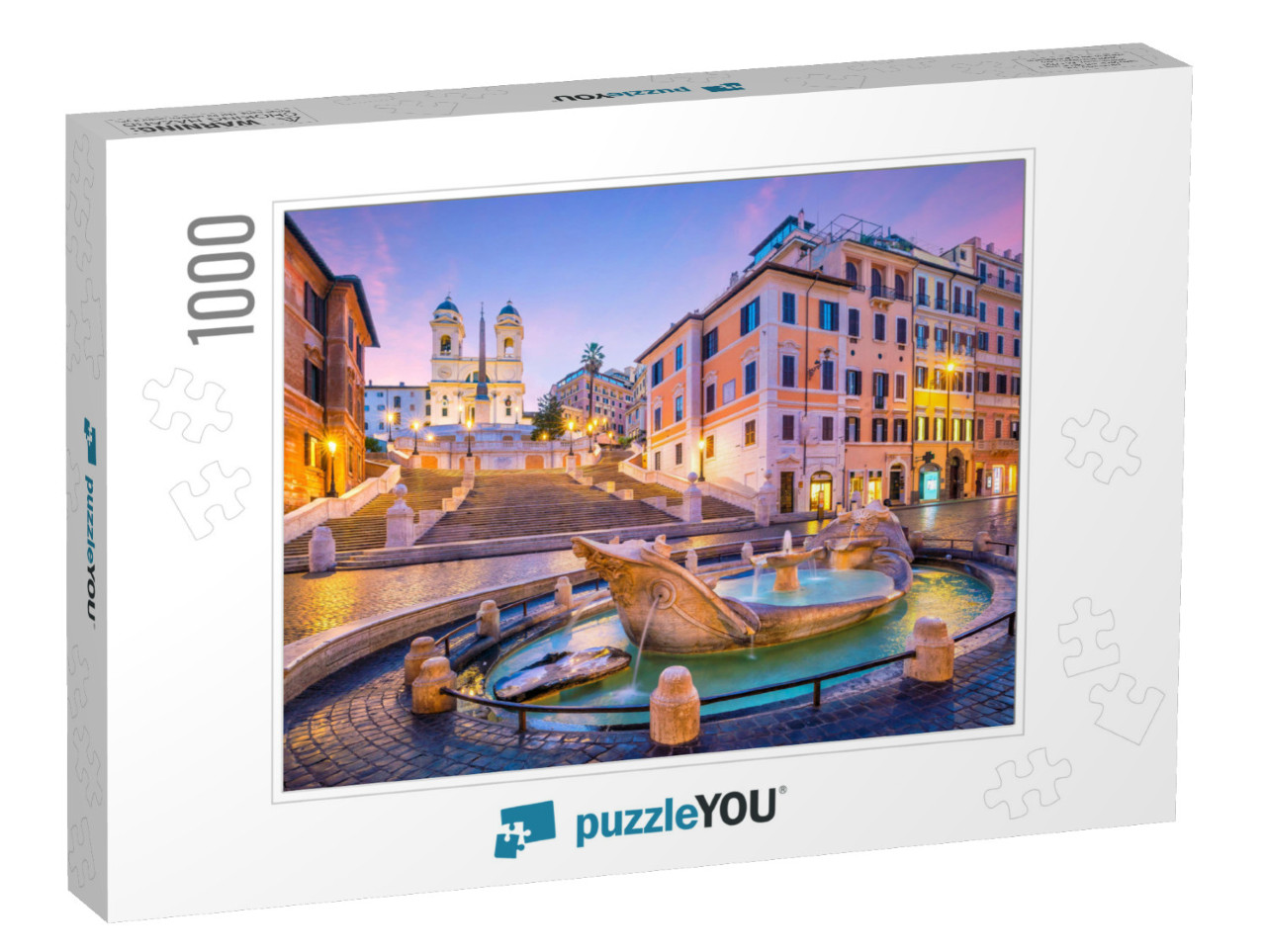 Spanish Steps in the Morning, Rome, Italy At Twilight... Jigsaw Puzzle with 1000 pieces