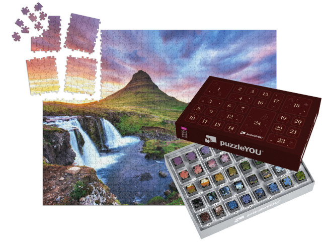 The Picturesque Sunset Over Landscapes & Waterfalls. Kirk... | Jigsaw Puzzle Advent Calendar