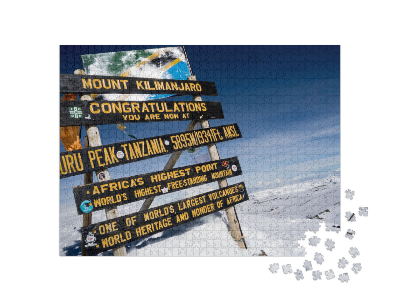 Summit Uhuru Peak Kilimanjaro in Tanzania... Jigsaw Puzzle with 1000 pieces