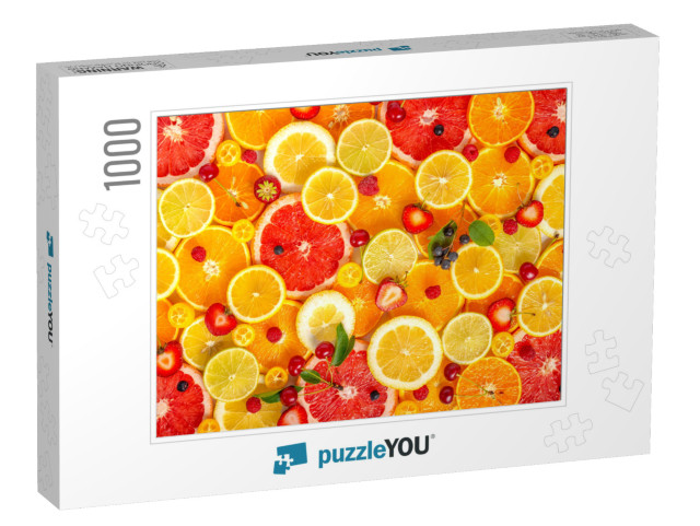 Top View of Beautiful Fresh Trendy Seamless Pattern Slice... Jigsaw Puzzle with 1000 pieces