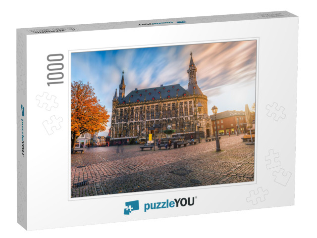 Aachen Town Hall During Autumn... Jigsaw Puzzle with 1000 pieces