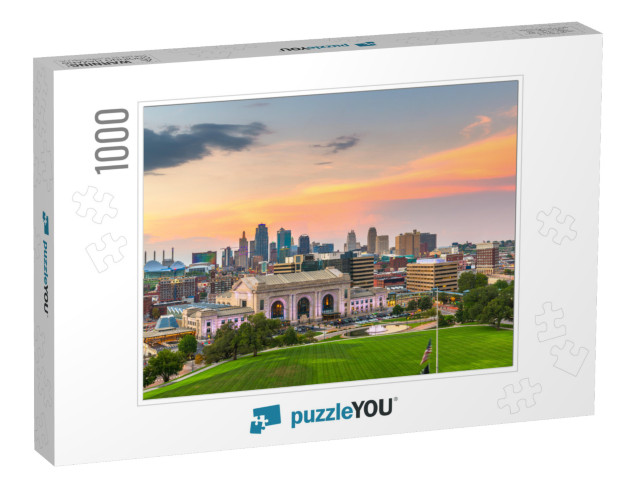 Kansas City, Missouri, USA Downtown Skyline with Union Sta... Jigsaw Puzzle with 1000 pieces