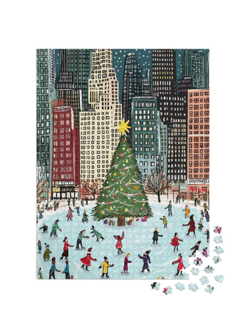 Ice Skating in New York Jigsaw Puzzle with 1000 pieces