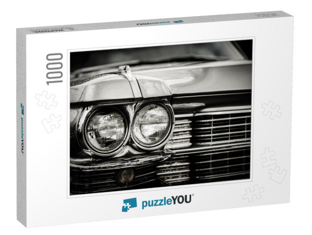 Close Up Detail of Restored Classic American Car. Focus o... Jigsaw Puzzle with 1000 pieces