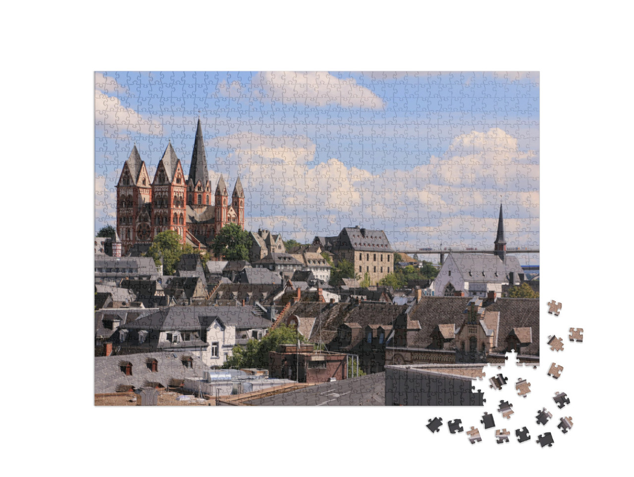 View Over the Old Town of Limburg an Der Lahn... Jigsaw Puzzle with 1000 pieces