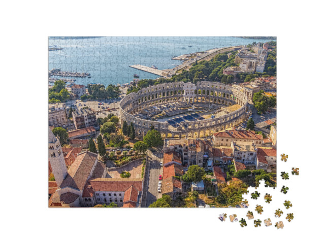 Roman Time Arena in Pula, Detail, Croatia. UNESCO World H... Jigsaw Puzzle with 1000 pieces