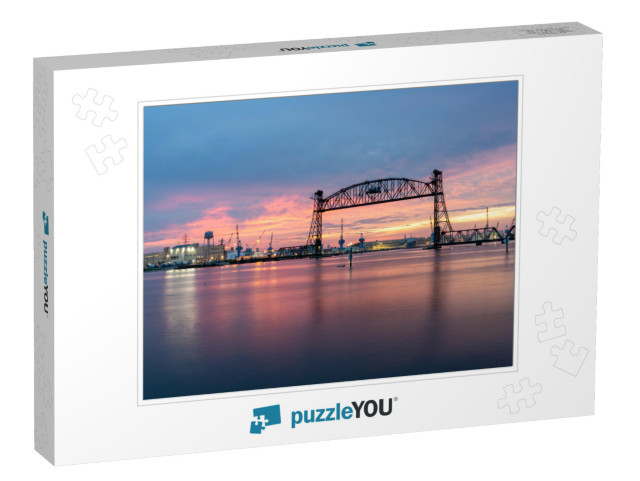 Vertical Lift Bridge for Railroad Over the Elizabeth Rive... Jigsaw Puzzle