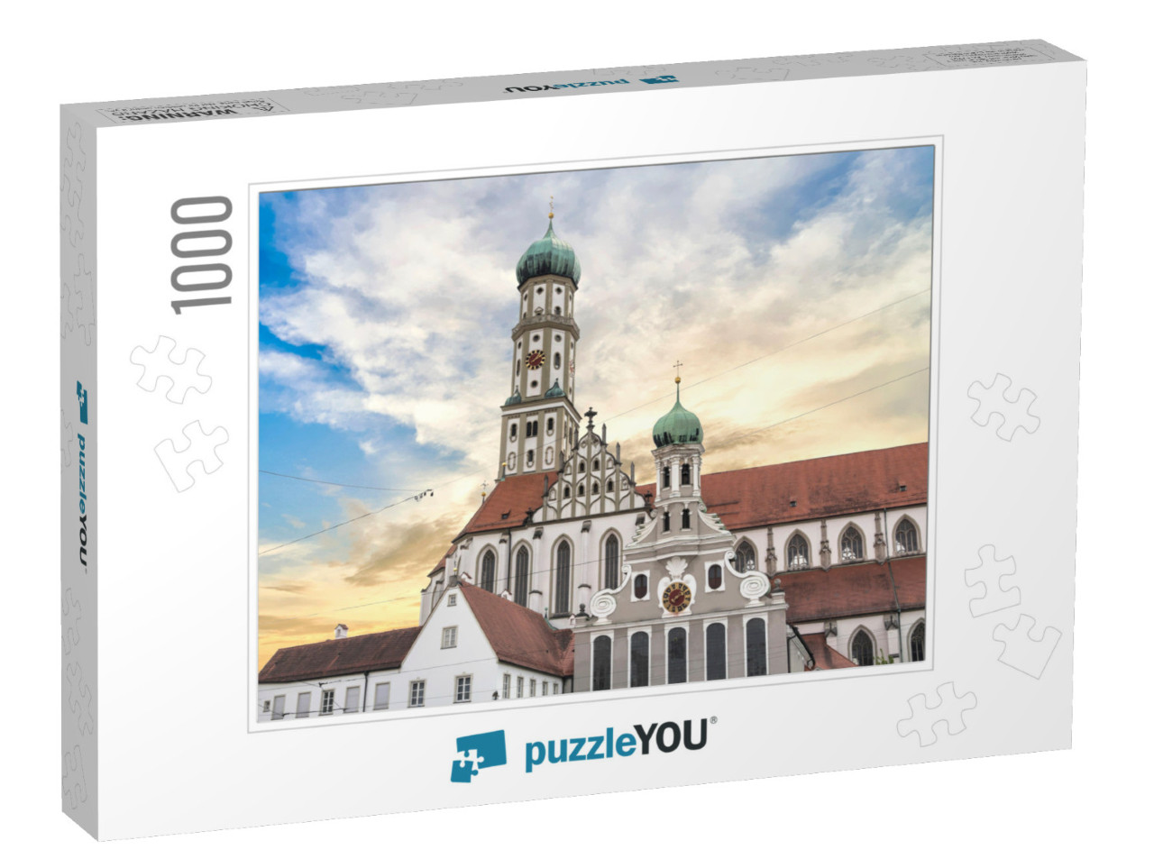 Famous Evangelisch Saint Ulrich Church in Augsburg German... Jigsaw Puzzle with 1000 pieces